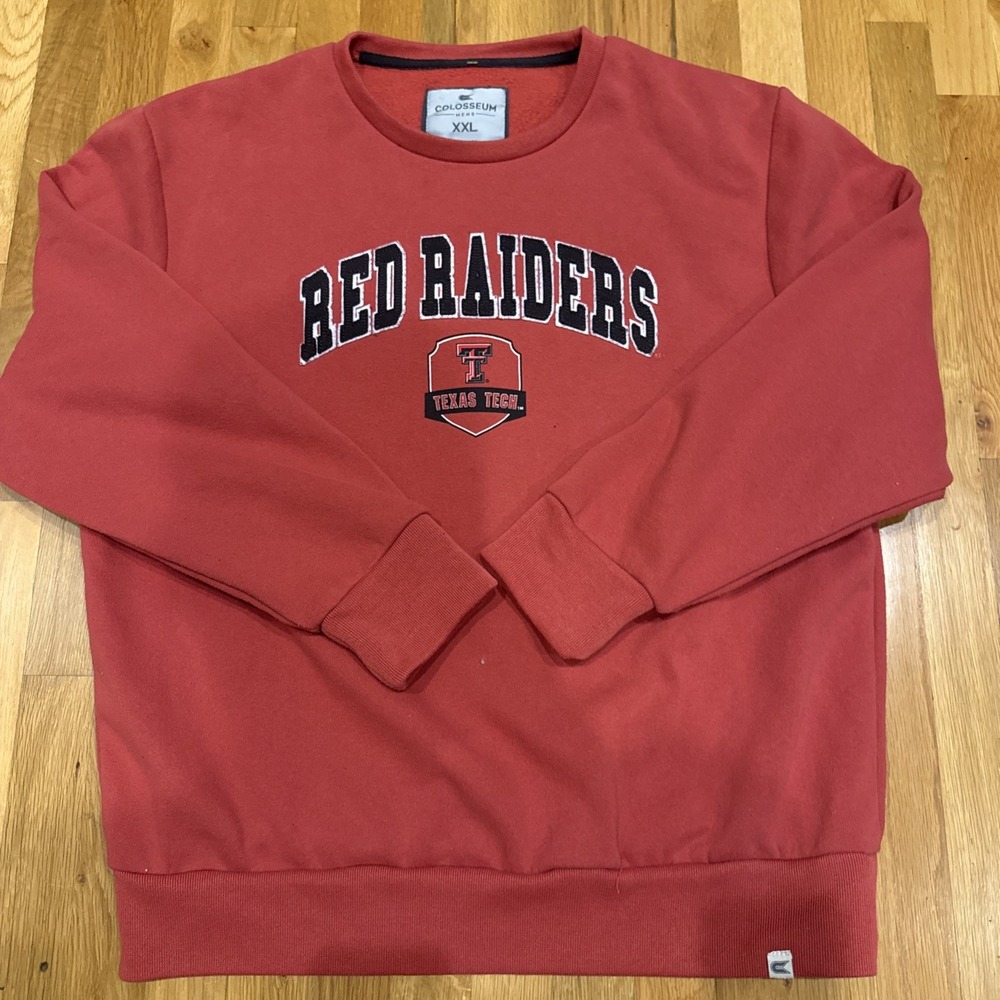 Colosseum Texas Tech University Red Raiders Sweatshirt Adult XXL Embroidered